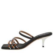 Pre-owned Satin sandals Marni Pre-owned , Black , Dames