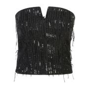 Zwarte Top met Stijl Federica Tosi , Black , Dames