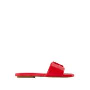 Rode Leren Sandalen - Stijlvol Ontwerp Marc Jacobs , Red , Dames