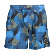 Strandkleding Boxershorts Blauw Contrast Logo Karl Lagerfeld , Blue , ...