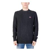 Zwart Gebreid Lang Mouwen Ronde Hals Tommy Hilfiger , Black , Dames