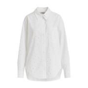 Pailletmouw Oversized Shirt Essentiel Antwerp , White , Dames