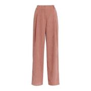 Corduroy Geranium Broek Essentiel Antwerp , Pink , Dames