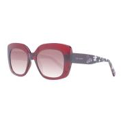 Gradient Brown Square Vrouwen Zonnebril Ted Baker , Red , Dames