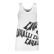 Dames Tanktop Wit Ronde Hals Cavalli Class , White , Dames