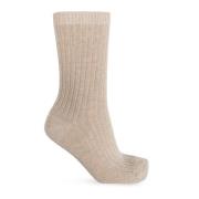 Ribgebreide Sokken Hanro , Beige , Dames