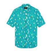 Pool Print Geweven Shirt Lyle & Scott , Blue , Heren