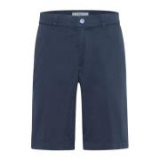 Blauwe Katoenen Casual Shorts Brax , Blue , Heren