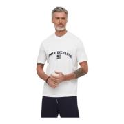 Katoenen logo T-shirt met korte mouwen Armani Exchange , White , Heren