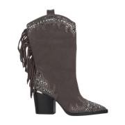 Fringe blokhak laars Alma EN Pena , Gray , Dames