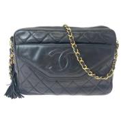 Pre-owned Leather crossbody-bags Chanel Vintage , Black , Dames