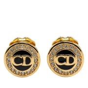 Pre-owned Metal earrings Dior Vintage , Yellow , Dames