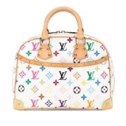 Pre-owned Canvas handbags Louis Vuitton Vintage , White , Dames