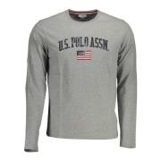 Lange Mouw T-shirt Grijs Logo Print U.s. Polo Assn. , Gray , Heren