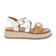 Italiaanse Stijl Faux Leren Sandalen Alviero Martini 1a Classe , White...