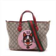 Pre-owned Canvas gucci-bags Gucci Vintage , Beige , Dames