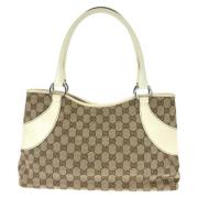 Pre-owned Canvas gucci-bags Gucci Vintage , Beige , Dames