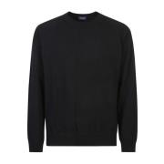 Zwarte Sweatshirt Aw24 Drumohr , Black , Heren