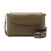 Leren Crossbody Tas met Aanpasbare Band Coccinelle , Green , Dames