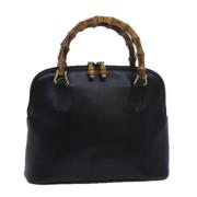 Pre-owned Leather handbags Gucci Vintage , Black , Dames