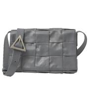 Pre-owned Leather shoulder-bags Bottega Veneta Vintage , Gray , Dames