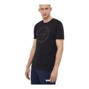 Zwart Katoen Logo T-Shirt Emporio Armani EA7 , Black , Heren