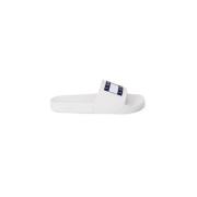 Witte Bedrukte Instap Pantoffels Tommy Hilfiger , White , Dames