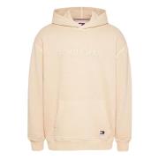 Beige Hoodie Sweater Relaxte Pasvorm Tommy Hilfiger , Beige , Heren