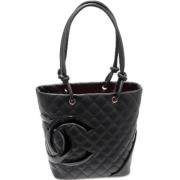 Pre-owned Leather chanel-bags Chanel Vintage , Black , Dames