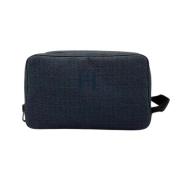 Pre-owned Canvas clutches Hermès Vintage , Blue , Dames