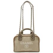 Pre-owned Canvas chanel-bags Chanel Vintage , Beige , Dames