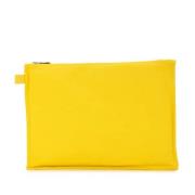 Pre-owned Canvas handbags Hermès Vintage , Yellow , Dames