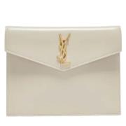 Pre-owned Fabric clutches Yves Saint Laurent Vintage , White , Dames