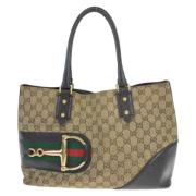 Pre-owned Canvas gucci-bags Gucci Vintage , Beige , Dames