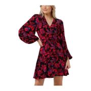 Bloemen Smocked Taille Jurk Alix The Label , Red , Dames