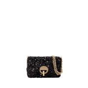 Zwarte Katoenen Moon Crossbody Tas Vanessa Bruno , Black , Dames