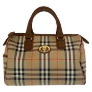 Pre-owned Canvas handbags Burberry Vintage , Beige , Dames