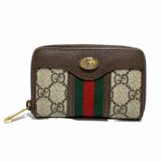 Pre-owned Leather wallets Gucci Vintage , Brown , Dames