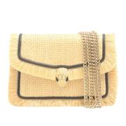 Pre-owned Fabric shoulder-bags Bvlgari Vintage , Beige , Dames