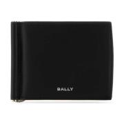 Klassieke Leren Kaarthouder Bally , Black , Heren