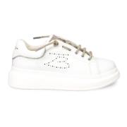 Witte Leren Instap Sneakers Tosca Blu , White , Dames