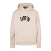 Hoodie Sweater met Logo Print Barrow , Beige , Heren