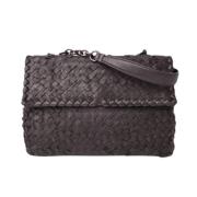 Pre-owned Leather shoulder-bags Bottega Veneta Vintage , Gray , Dames