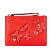 Pre-owned Leather clutches Michael Kors Pre-owned , Red , Dames