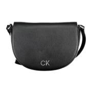 Zwarte Schoudertas met Verstelbare Band Calvin Klein , Black , Dames