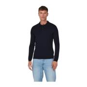 Lange Mouw Polo voor Mannen Only & Sons , Blue , Heren