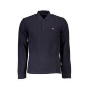 Elegant blauw poloshirt met lange mouwen Napapijri , Blue , Heren