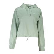 Groene Katoenen Hoodie Fila , Green , Dames