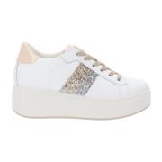 Leren Dames Sneakers Comfort en Stijl Igi&Co , White , Dames