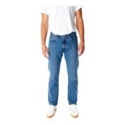 Straight Fit Mid Waist Jeans Levi's , Blue , Heren